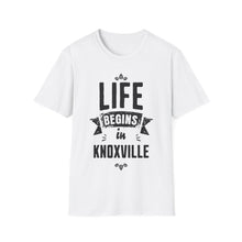 Load image into Gallery viewer, SS T-Shirt, Life Begins in Knoxville - Multi Colors
