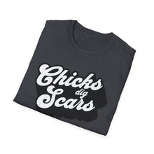 Load image into Gallery viewer, SS T-Shirt, Chicks Dig Scars - Multi Colors
