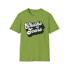 Load image into Gallery viewer, SS T-Shirt, Chicks Dig Scars - Multi Colors
