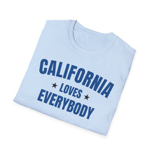 Load image into Gallery viewer, SS T-Shirt, CA California Blue - Multi Colors
