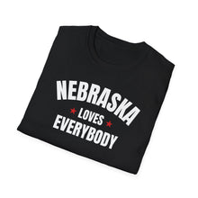 Load image into Gallery viewer, SS T-Shirt, NE Nebraska - Black Red
