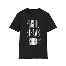 Load image into Gallery viewer, SS T-Shirt, Plastic Straws Suck - Multi Colors
