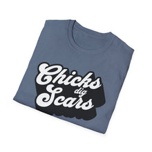 Load image into Gallery viewer, SS T-Shirt, Chicks Dig Scars - Multi Colors
