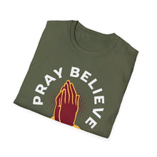 Load image into Gallery viewer, SS T-Shirt, Pray Believe Trust - Multi Colors
