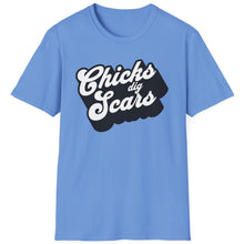 Load image into Gallery viewer, SS T-Shirt, Chicks Dig Scars - Multi Colors
