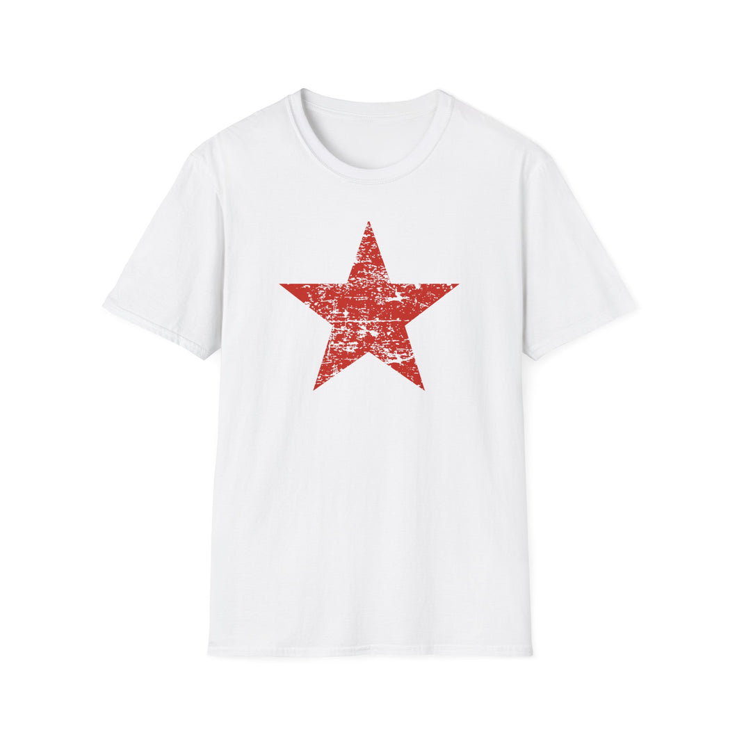 SS T-Shirt, Stressed Red Star - Multi Colors