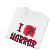 Load image into Gallery viewer, SS T-Shirt, I Love Horror Movies - Multi Colors
