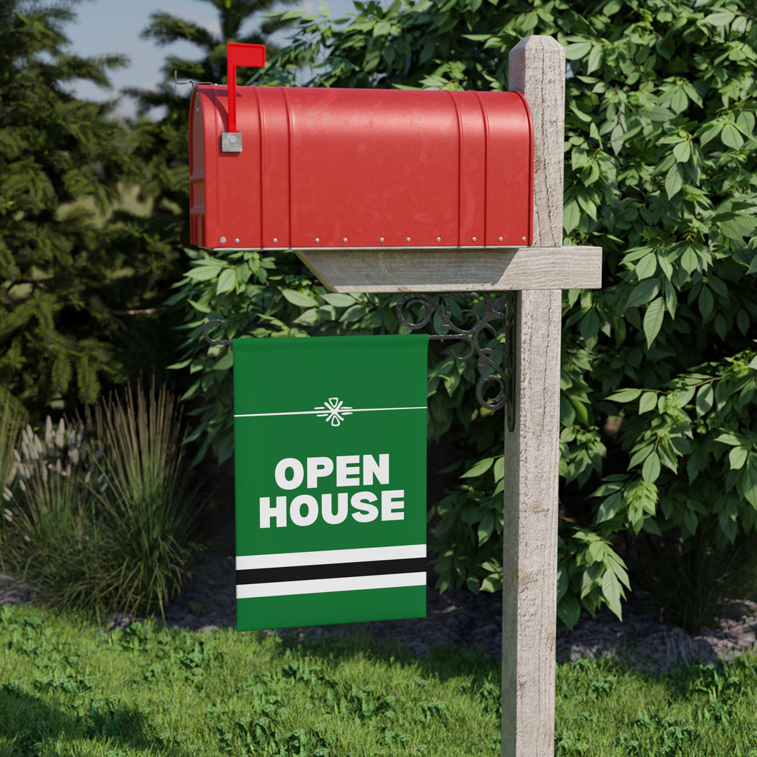 Yard Banner, Indiana - Green, Black & White