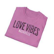 Load image into Gallery viewer, SS T-Shirt, Love Vibes Nashville - Multi Colors
