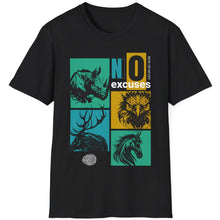 Load image into Gallery viewer, SS T-Shirt, No Excuses - Multi Colors
