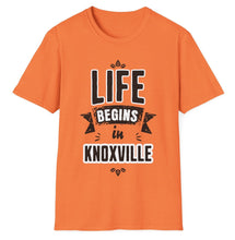 Load image into Gallery viewer, SS T-Shirt, Life Begins in Knoxville - Multi Colors
