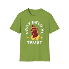 Load image into Gallery viewer, SS T-Shirt, Pray Believe Trust - Multi Colors
