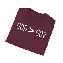 Load image into Gallery viewer, SS T-Shirt, God &gt; Gov - Multi Colors
