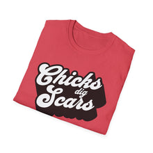 Load image into Gallery viewer, SS T-Shirt, Chicks Dig Scars - Multi Colors
