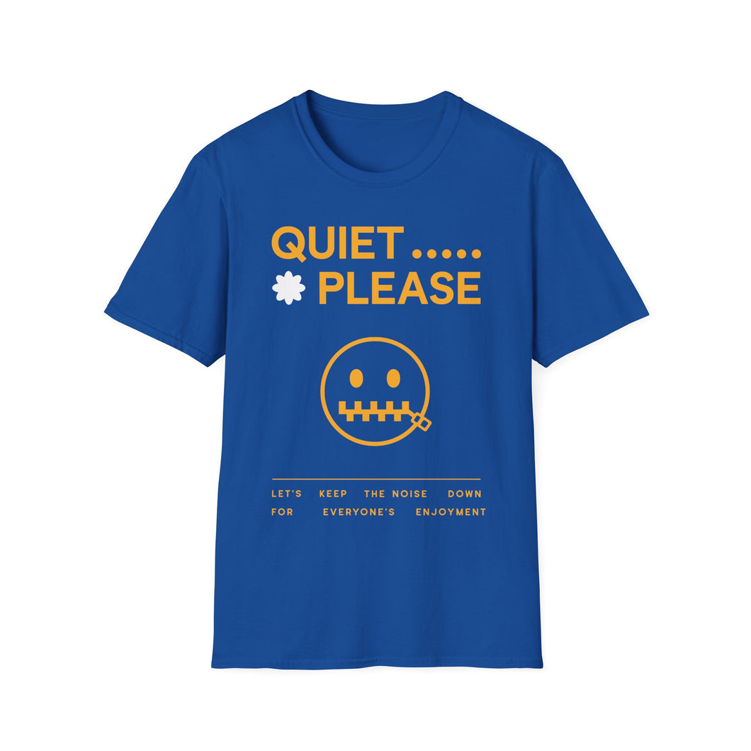 SS T-Shirt, Quiet Please, Black & Gold - Multi Colors