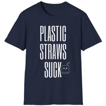 Load image into Gallery viewer, SS T-Shirt, Plastic Straws Suck - Multi Colors
