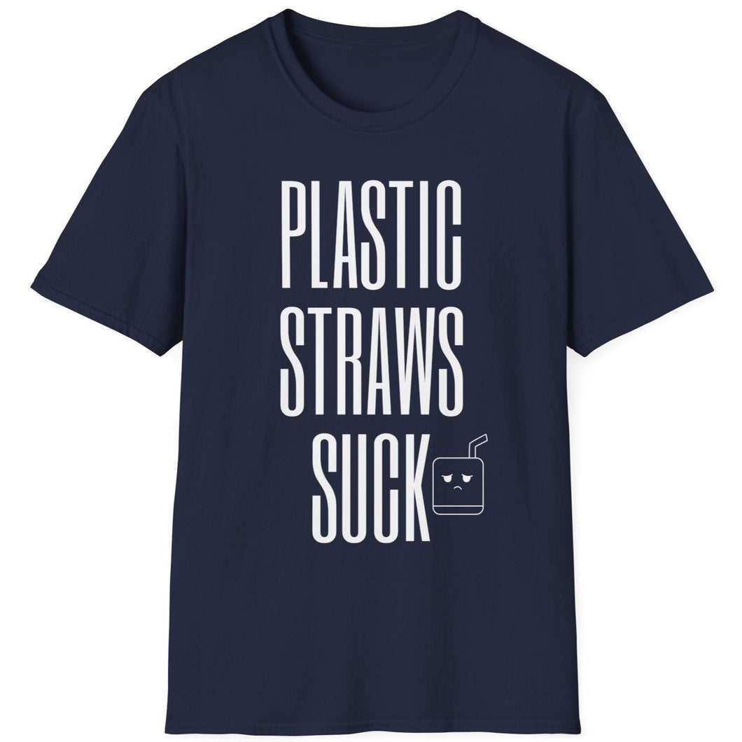 SS T-Shirt, Plastic Straws Suck - Multi Colors