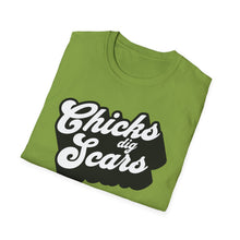 Load image into Gallery viewer, SS T-Shirt, Chicks Dig Scars - Multi Colors
