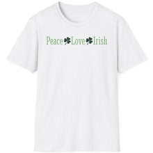 Load image into Gallery viewer, SS T-Shirt, Peace Love Irish - Multi Colors
