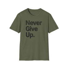 Load image into Gallery viewer, SS T-Shirt, Never Give Up - Multi Colors
