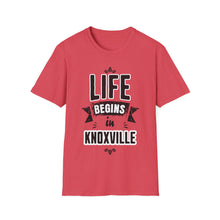 Load image into Gallery viewer, SS T-Shirt, Life Begins in Knoxville - Multi Colors
