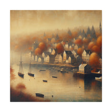 Load image into Gallery viewer, Matte Canvas, Harbor Town in Autumn
