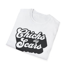 Load image into Gallery viewer, SS T-Shirt, Chicks Dig Scars - Multi Colors
