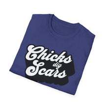 Load image into Gallery viewer, SS T-Shirt, Chicks Dig Scars - Multi Colors
