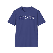 Load image into Gallery viewer, SS T-Shirt, God &gt; Gov - Multi Colors
