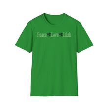 Load image into Gallery viewer, SS T-Shirt, Peace Love Irish - Multi Colors
