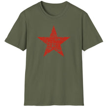 Load image into Gallery viewer, SS T-Shirt, Stressed Red Star - Multi Colors
