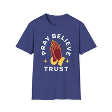 Load image into Gallery viewer, SS T-Shirt, Pray Believe Trust - Multi Colors
