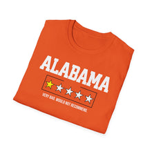 Load image into Gallery viewer, SS T-Shirt, Alabama, Would Not Recommend - Multi Colors
