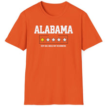 Load image into Gallery viewer, SS T-Shirt, Alabama, Would Not Recommend - Multi Colors
