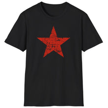 Load image into Gallery viewer, SS T-Shirt, Stressed Red Star - Multi Colors
