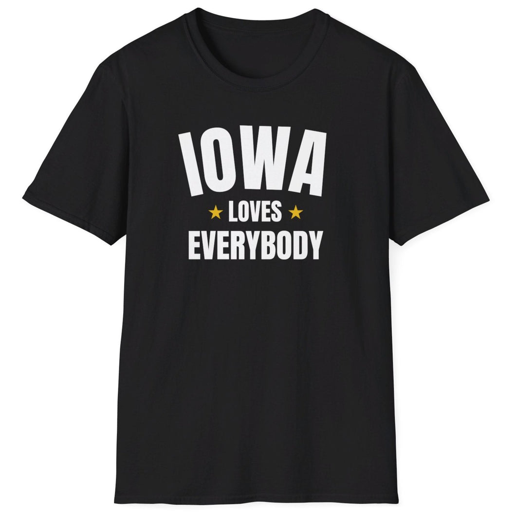 SS T-Shirt, IA Iowa - Black