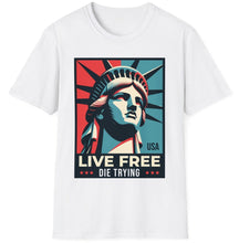 Load image into Gallery viewer, SS T-Shirt, Live Free Die Trying - Multi Colors
