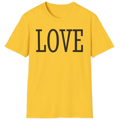 Rock this trendy SS T-Shirt with LOVE design in multiple colors. Express your love for fashion and spread the love wherever you go. Perfect for casual wear and Instagram-worthy photos.