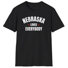 Load image into Gallery viewer, SS T-Shirt, NE Nebraska - Black Red
