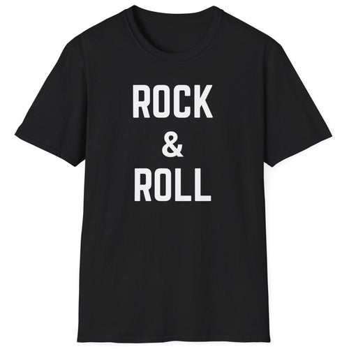 Rock & Roll T Shirt! Represent the life with a comfortable t-shirt. This shirt has base Rock and Roll lettering to ensure your cool new look. 