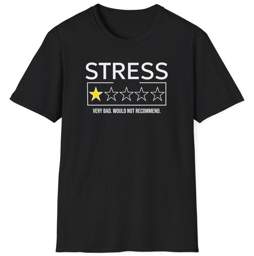 “I’ve been dealing with STRESS for years, and this t-shirt perfectly captures the essence of my daily grind. The design mimics a Google review, making it a fun and relatable addition to my wardrobe. The soft, breathable cotton ensures comfort, even on the most stressful days at work. Highly recommend for anyone who wants to wear their stress with pride!”