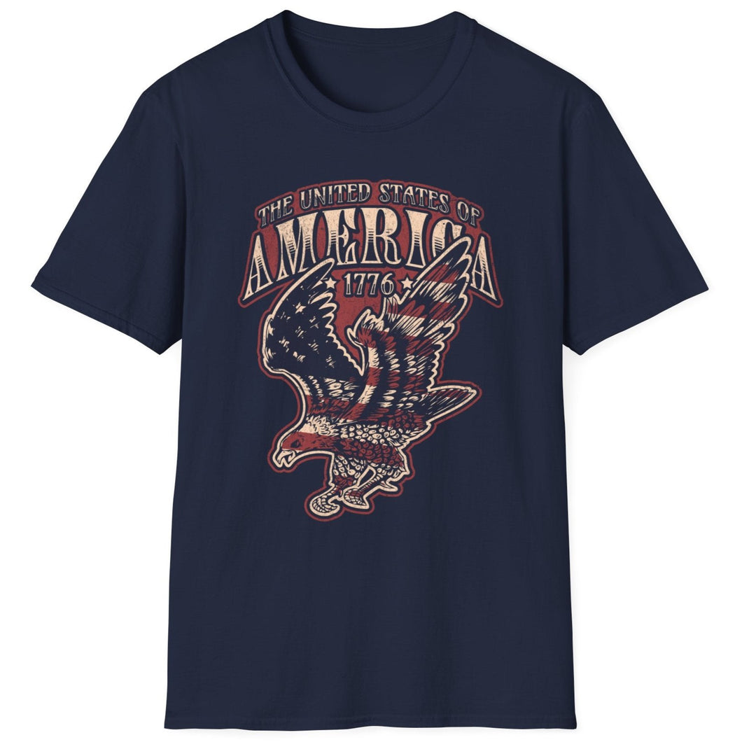 SS T-Shirt, American Eagle Lined - Multi Colors