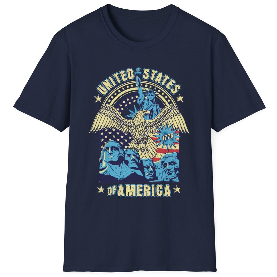 SS T-Shirt, USA Pop Art - Multi Colors